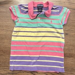Ralph Lauren Toddler Sz 4 Polo Shirt- Multicolor Stripes